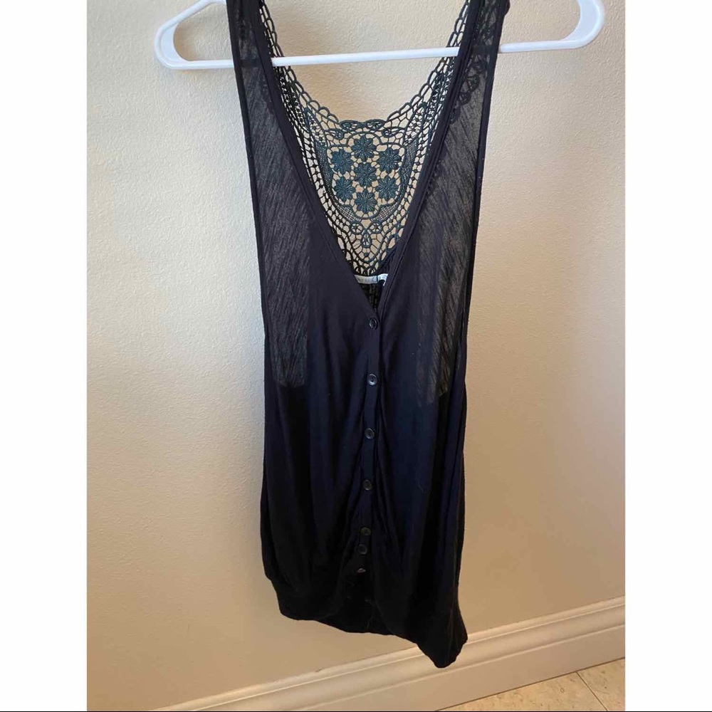 Kimchi Blue Black Crochet Tank